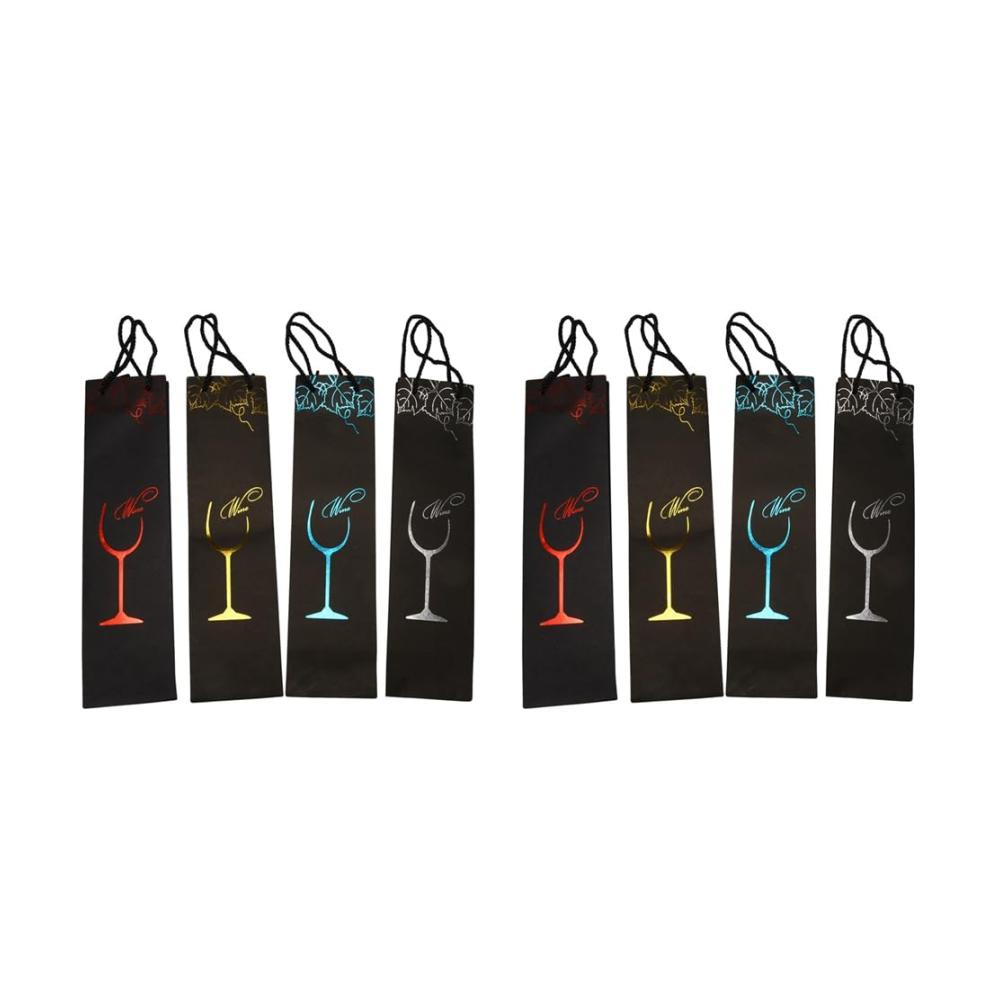 24 Stück Weintüten aus Kraftpapier - Organisieren Sie Ihre Flaschen mit Stil! Tragen Sie Ihre Lieblingsweine in roten Geschenktüten sicher und stilvoll. Ideal für Einzelflaschen
