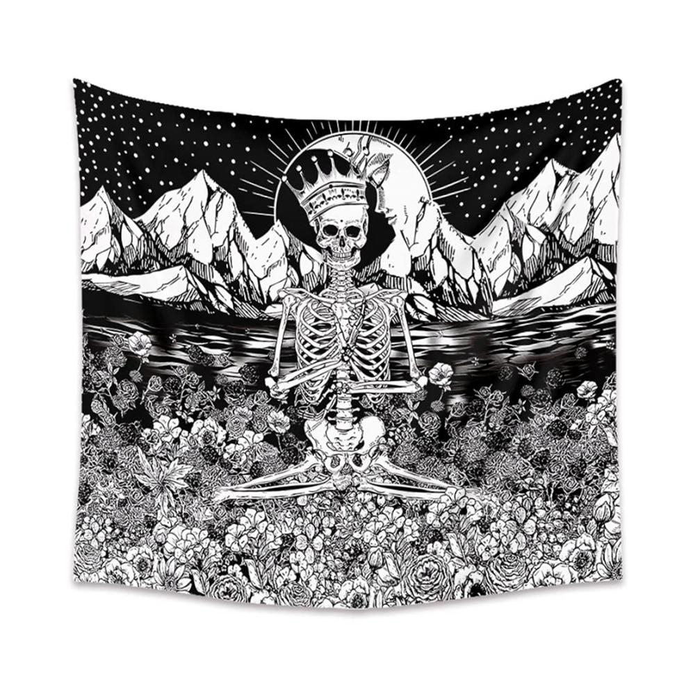 Einzigartiger Skelett-Wandteppich für stilvolle Wandkunst & Dekoration - Ideal für Wohnzimmer Schlafzimmer & Wohnheime - 100 x 150 cm
