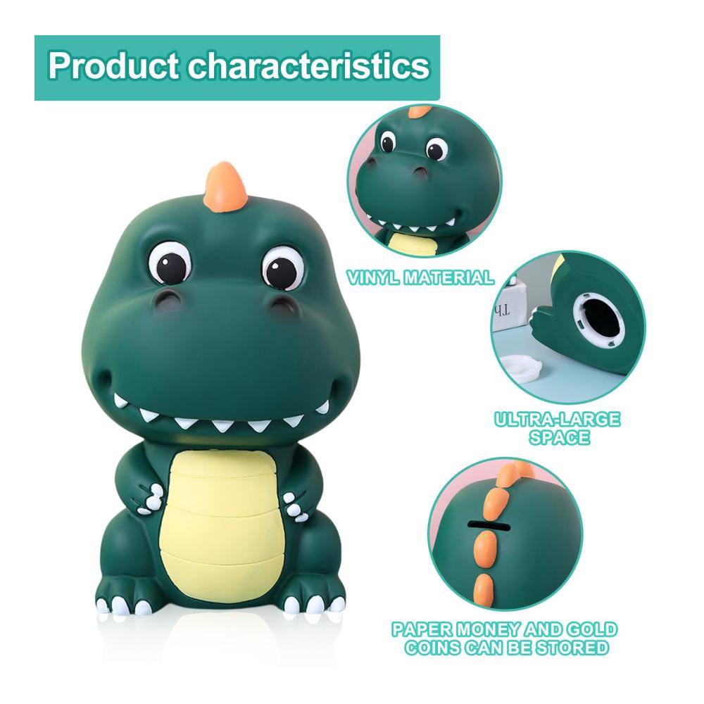 Spardose Kinder Dinosaurier | Süßes Sparschwein im Dino-Look | Perfekte Geldgeschenkidee für Mädchen und Jungen | Tolles Geschenk zum Geburtstag und zur
