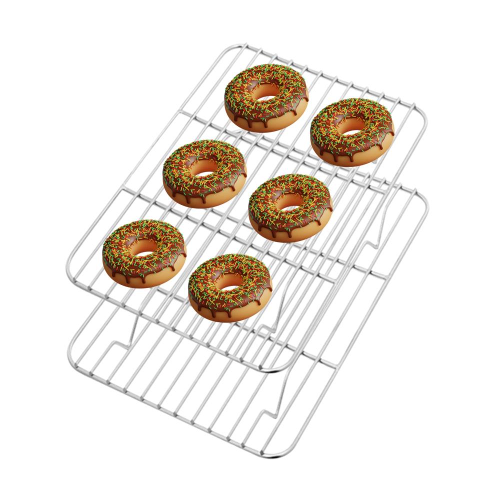 Verstellbares Abkühlgitter aus Edelstahl für Backbleche - 2-teiliges Set 15.35x11.02 Zoll - Ideal zum Grillen Braten und Backen - Rostfreies Kühlgitter für perfekte Ergebnisse