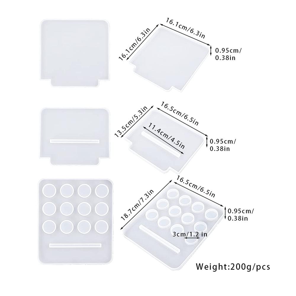 Epoxidharz Formen Gießharz Kreative Silikonformen für DIY Projekte – Organizer für Schmuck & mehr! Praktischer Display Ständer inklusive