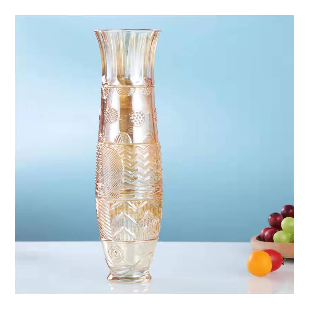 Stilvolle stapelbare Wassergläser aus farbigem Glas - Nautische Glaswaren für Getränke fischförmiges Design - 4 Stück - Bernsteinfarben - Ideal für Heimdekoration