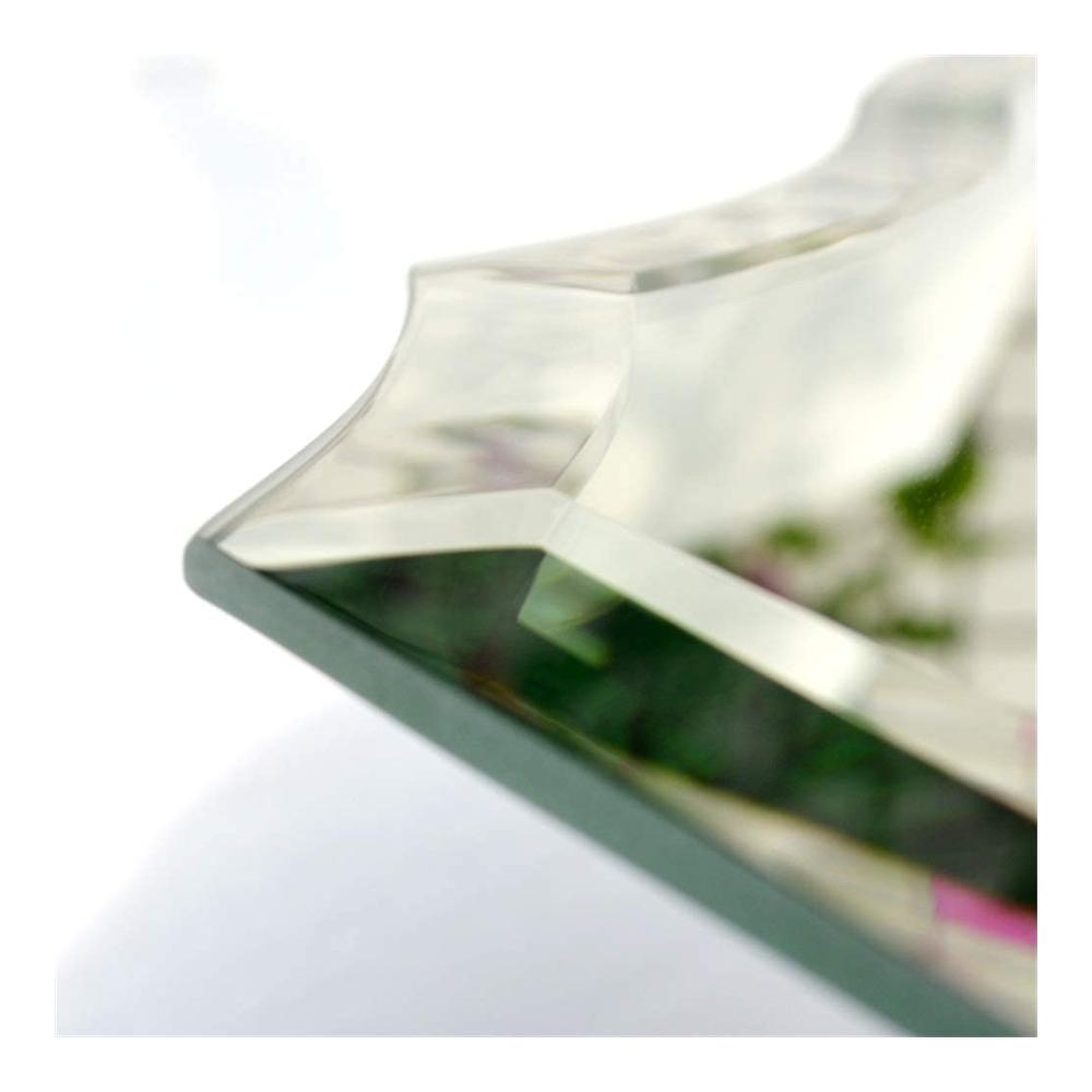 Schicker Wandspiegel für Wohnzimmer & Schlafzimmer – Polygon-Schminkspiegel mit horizontaler & vertikaler Aufhängung – Moderne Wanddekoration aus 5mm Silberspiegel – Maße 450x600mm
