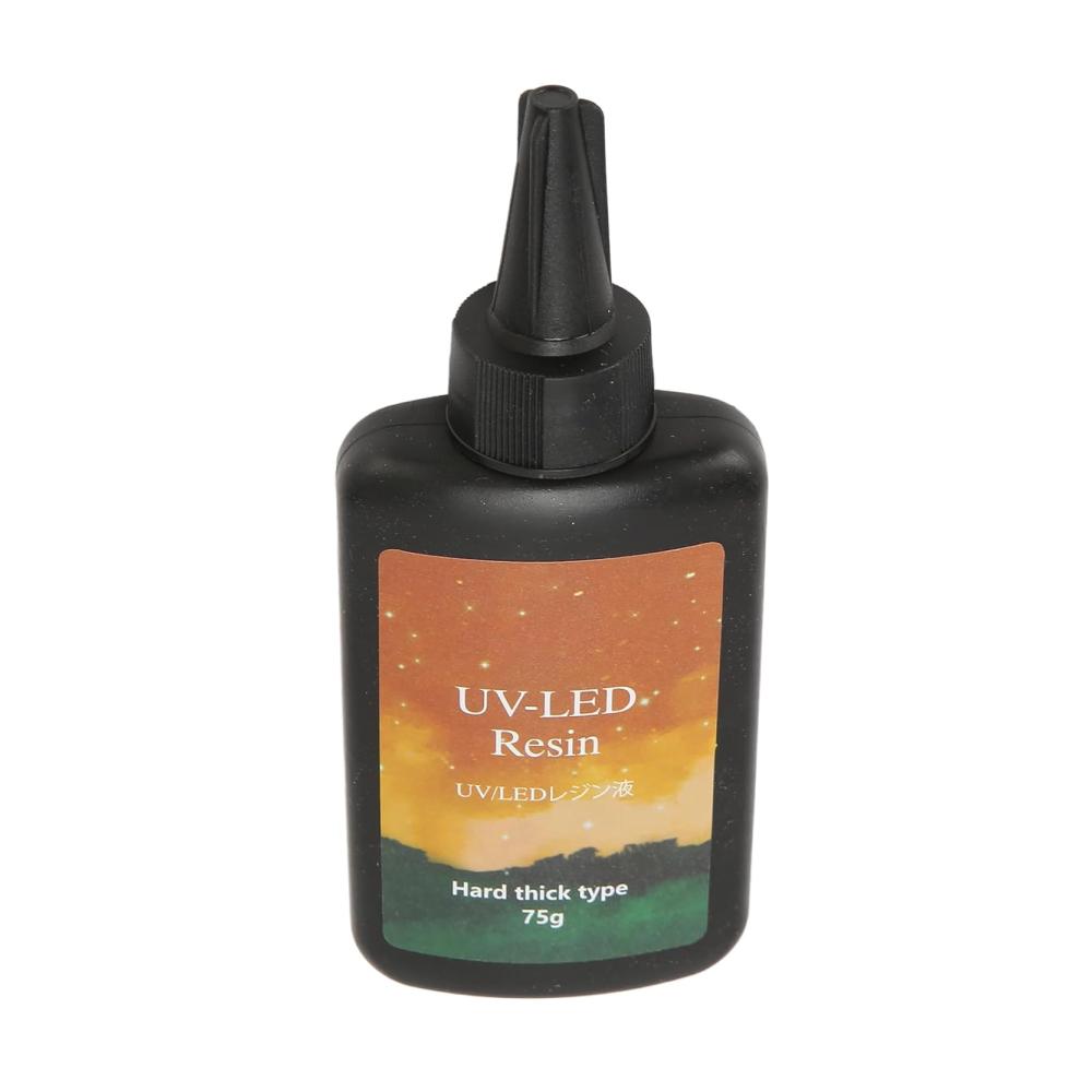 Hochwertiger Bastelkleber Kristallklares UV-Harz 75g Flasche für DIY-Epoxidharzprojekte. Dicke Konsistenz perfekt für Kunsthandwerk und Schmuckherstellung