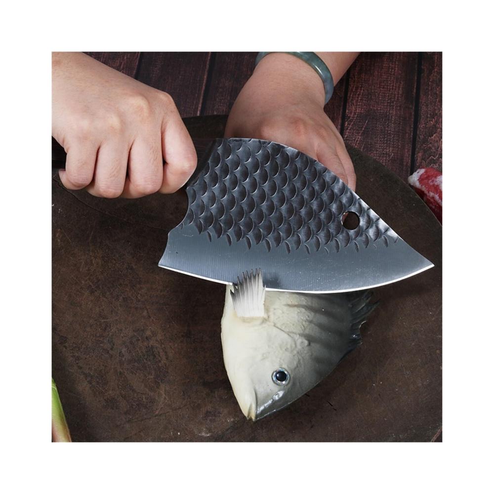 Ultimatives Kochmesser Set aus Edelstahl | Scharfes Hackmesser für Haushalt | Hochleistungsmesser mit Hammermuster | Ideal zum Hacken Schneiden von Huhn Ente und Fisch
