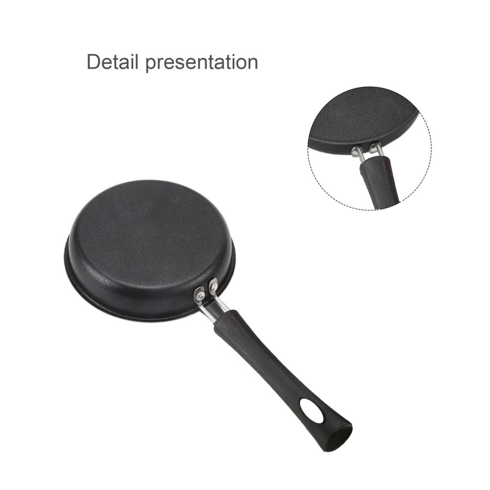 Mini-Eier-Bratpfanne 6.76 cm | Edelstahl-Bratpfanne mit Antihaftbeschichtung | Hitzebeständiger Griff | Für Camping & Picknick | Stein-Kochgeschirr für Outdoor-Aktivitäten | Ideal für Brat- & Universalpfannen