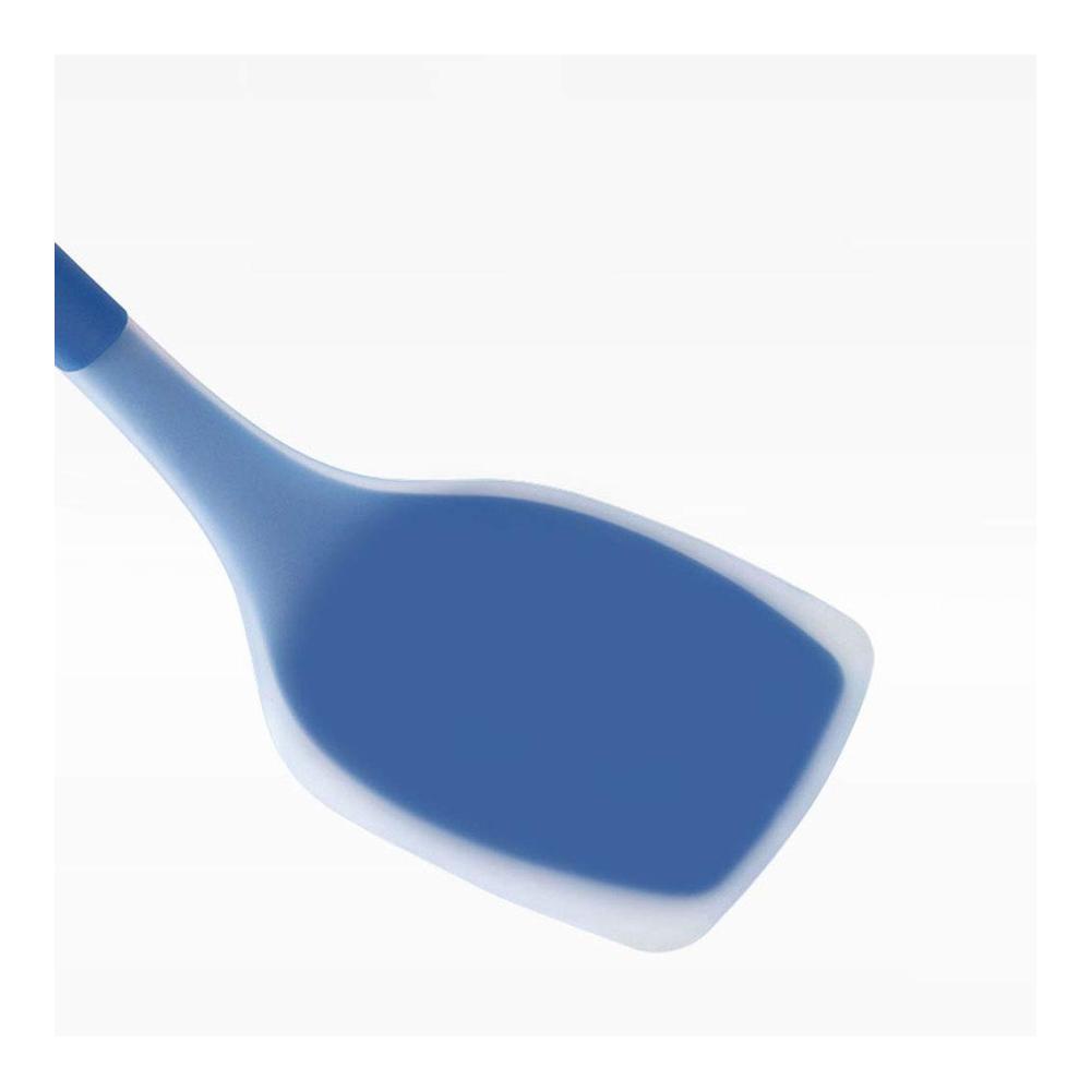 Entdecken Sie die Spitzenklasse! Küchenhelfer Basics Silikon Spoonula/Spatel - Hochtemperaturbeständig hygienisches Ein-Stück-Design - Antihaft-Gummi für müheloses Kochen und Backen (Blau) - Die ultimative Spachtel für Ihre Küche