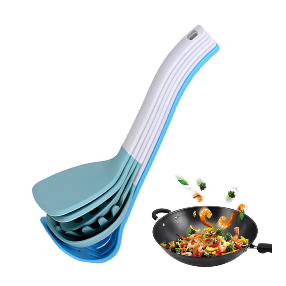 Lvtfco Pfannenwender Set 6-teilig | Silikonspatel Küchenset für Suppen Braten & Kochen von Nudeln | Hitzebeständige Kochutensilien zum einfachen Wenden & Servieren | Ergonomischer Griff