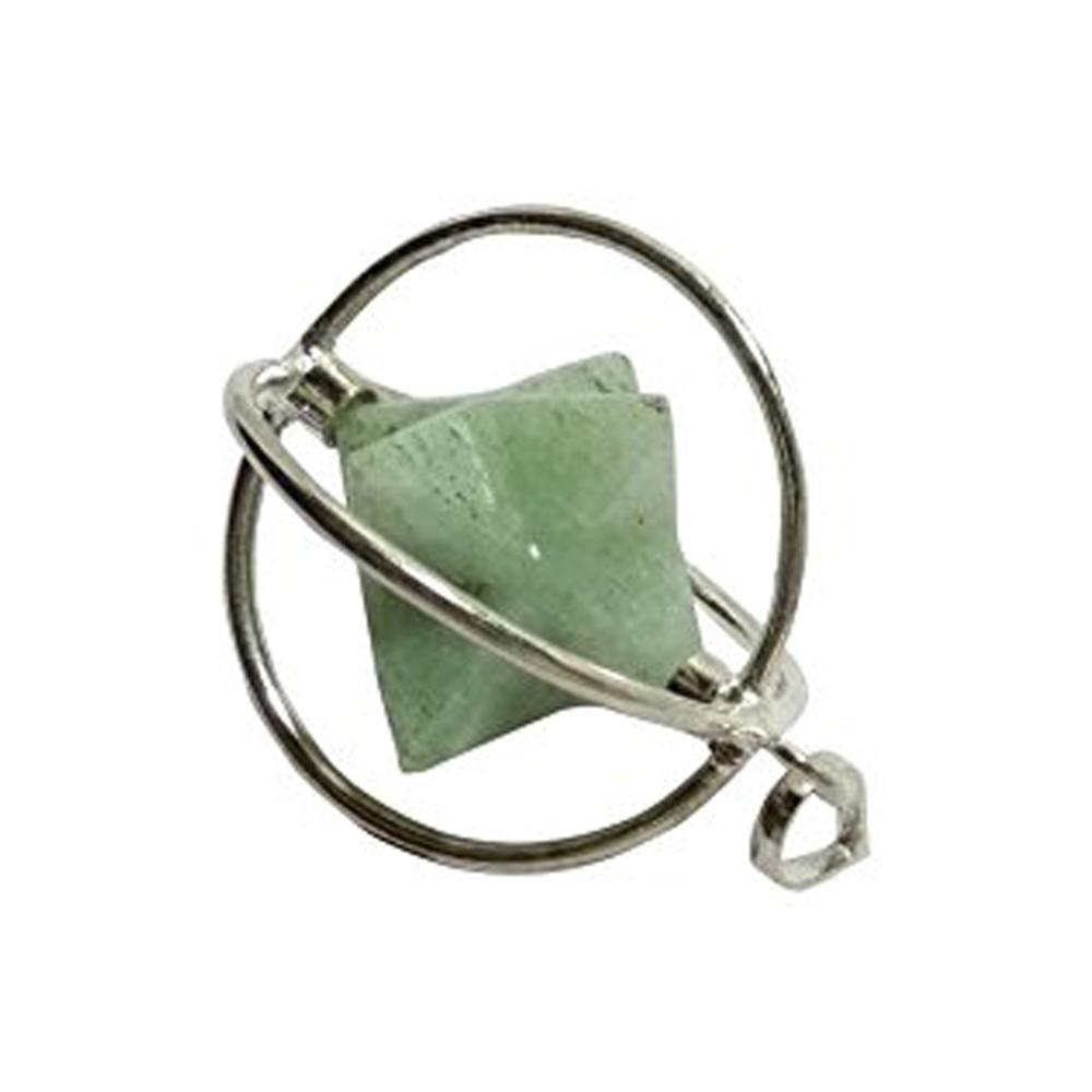 Entspannen Sie mit Stil Grüner Aventurin Zimmerbrunnenzubehör - Edler Spinning Merkaba Stern Anhänger von QINTINYIN für harmonische Atmosphäre und positive Energie. Dekorieren Sie Ihr Zuhause mit diesem einzigartigen Accessoire