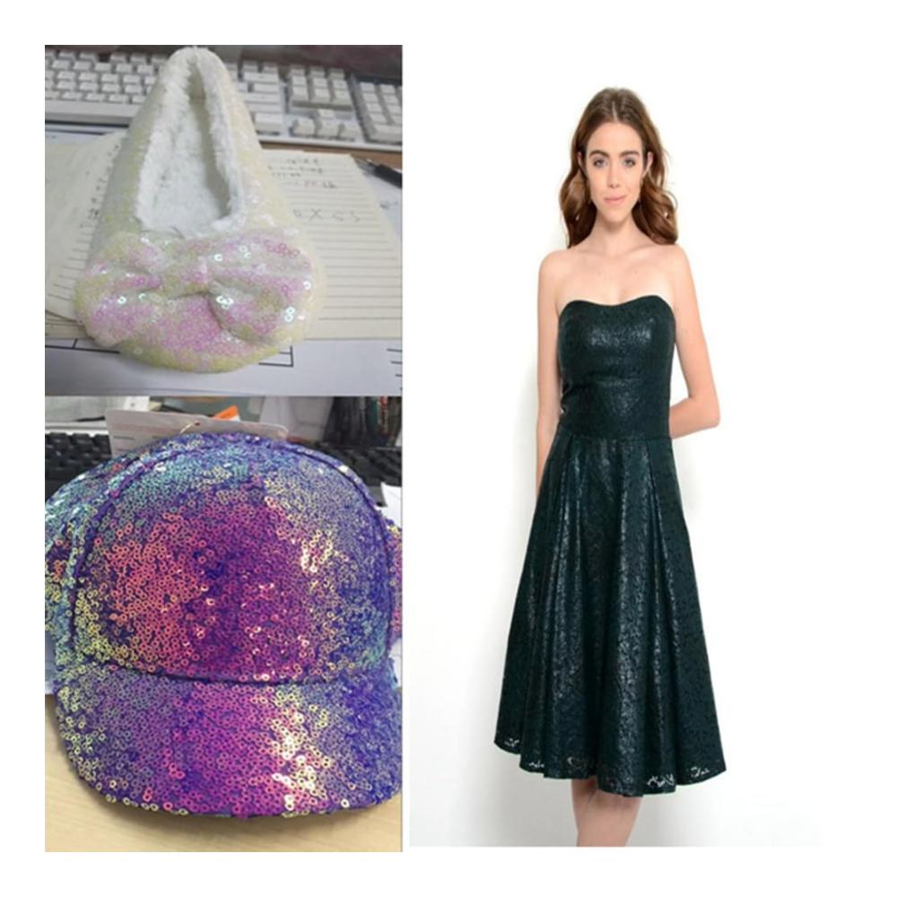 Entdecken Sie kreative Magie mit unserem exquisiten 3 Meter Paillettenstoff Glitzernde Textilien für einzigartige Näharbeiten DIY Basteln Hochzeit und Home Deko. Glamour pur! 130cm Breite Schwarz