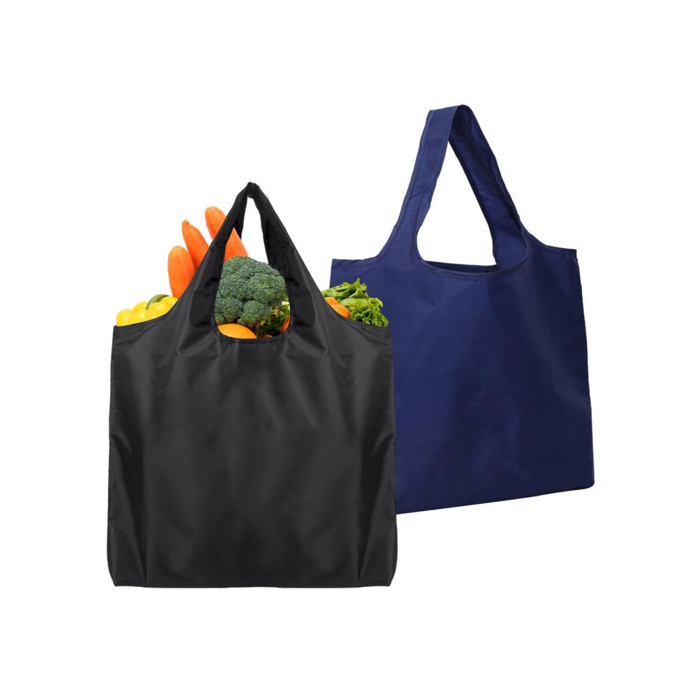 2er Pack Einkaufstaschen Faltbar | Umweltfreundliche Wiederverwendbare Tüten | Leichte Faltbare Einkaufstaschen mit Beutel | Waschbar & Langlebig | Praktische Shoppingbegleiter