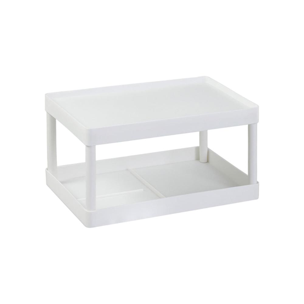 Effizientes Gewürzregal für die Küche Doppellagiges Desktop-Regal mit 475 g langlebiger Organizer für Arbeitsplatten und tragbarer Badezimmer-Organizer. Halten Sie Ihre Gewürze ordentlich und griffbereit