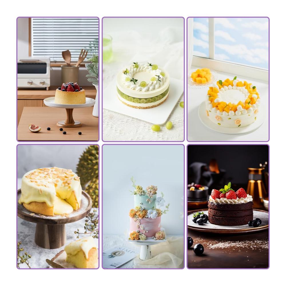 Entdecken Sie die Vielseitigkeit mit unseren Motivbackformen 4er Set 20cm Runde Silikonbackformen für Schichtkuchen Käsekuchen Regenbogenkuchen und Chiffonkuchen - Antihaft und einfach zu reinigen