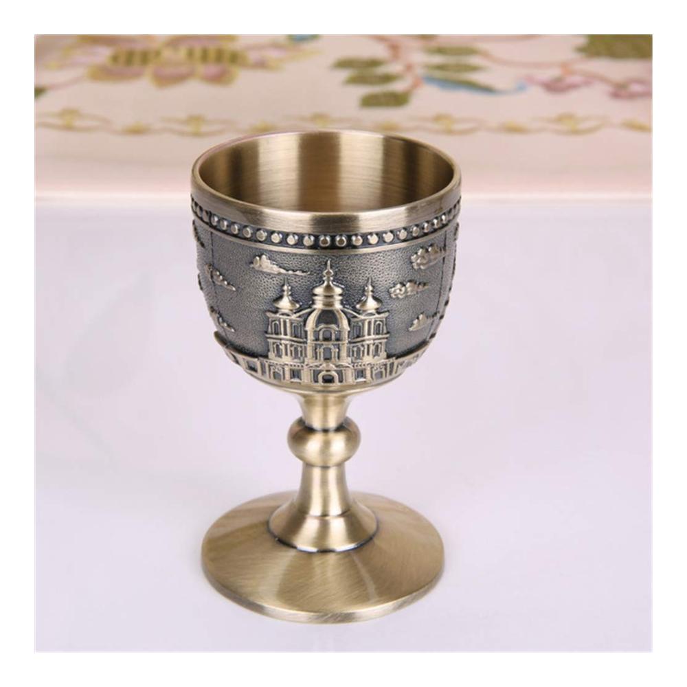 Luxuriöse Rotweingläser aus Zinn – Elegante Kelche für exquisiten Genuss - Hochwertige Weinbecher im russischen Stil - 2er Pack für stilvolle Abende zu Hause