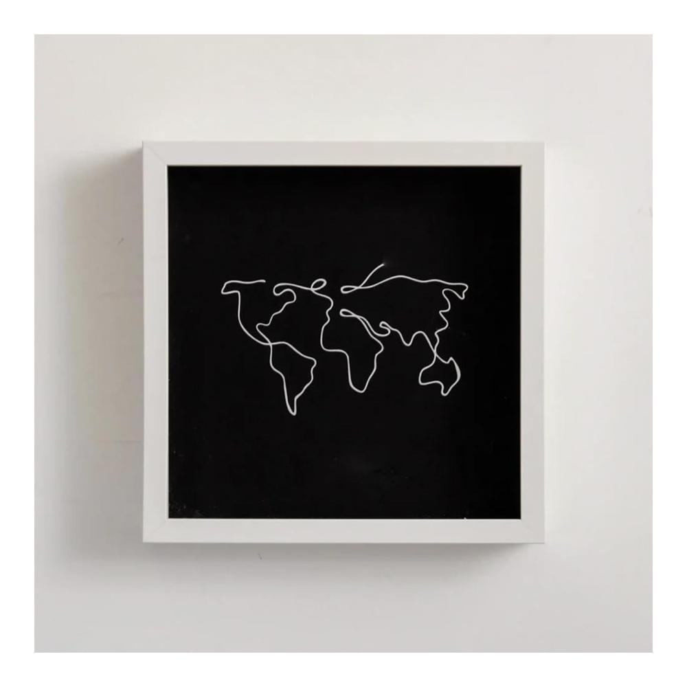 Entdecken Sie den Objektrahmen Weltkarten- und Flugzeugdesign-Abenteuer-Archivbox - Ideal für Andenken Auszeichnungen Hochzeiten und mehr! (12x12 Zoll