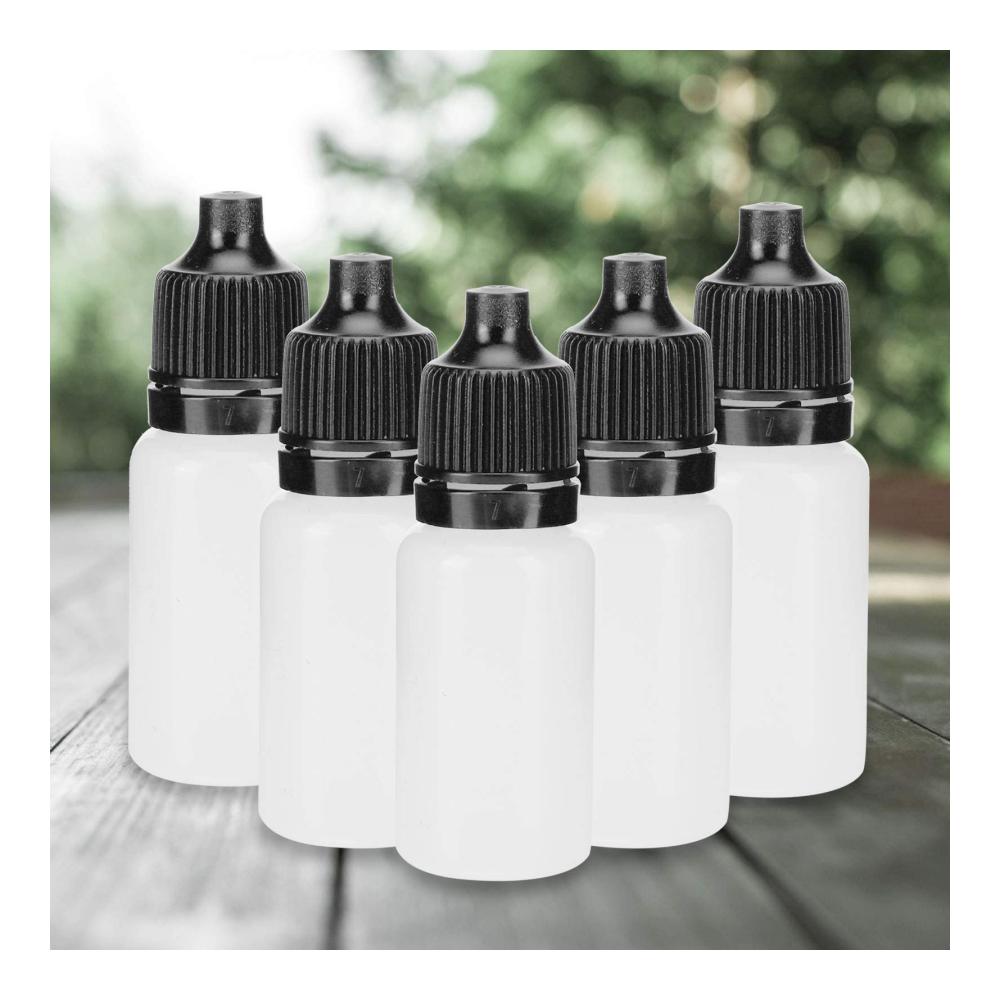 Flaschenkörbe & Träger 50 Leere Zusammendrückbare Tropfflaschen 10ml - Tragbare Augenflüssigkeitstropfer - Nachfüllbare Behälter mit Deckel für Zuhause - Schwarze Flaschen