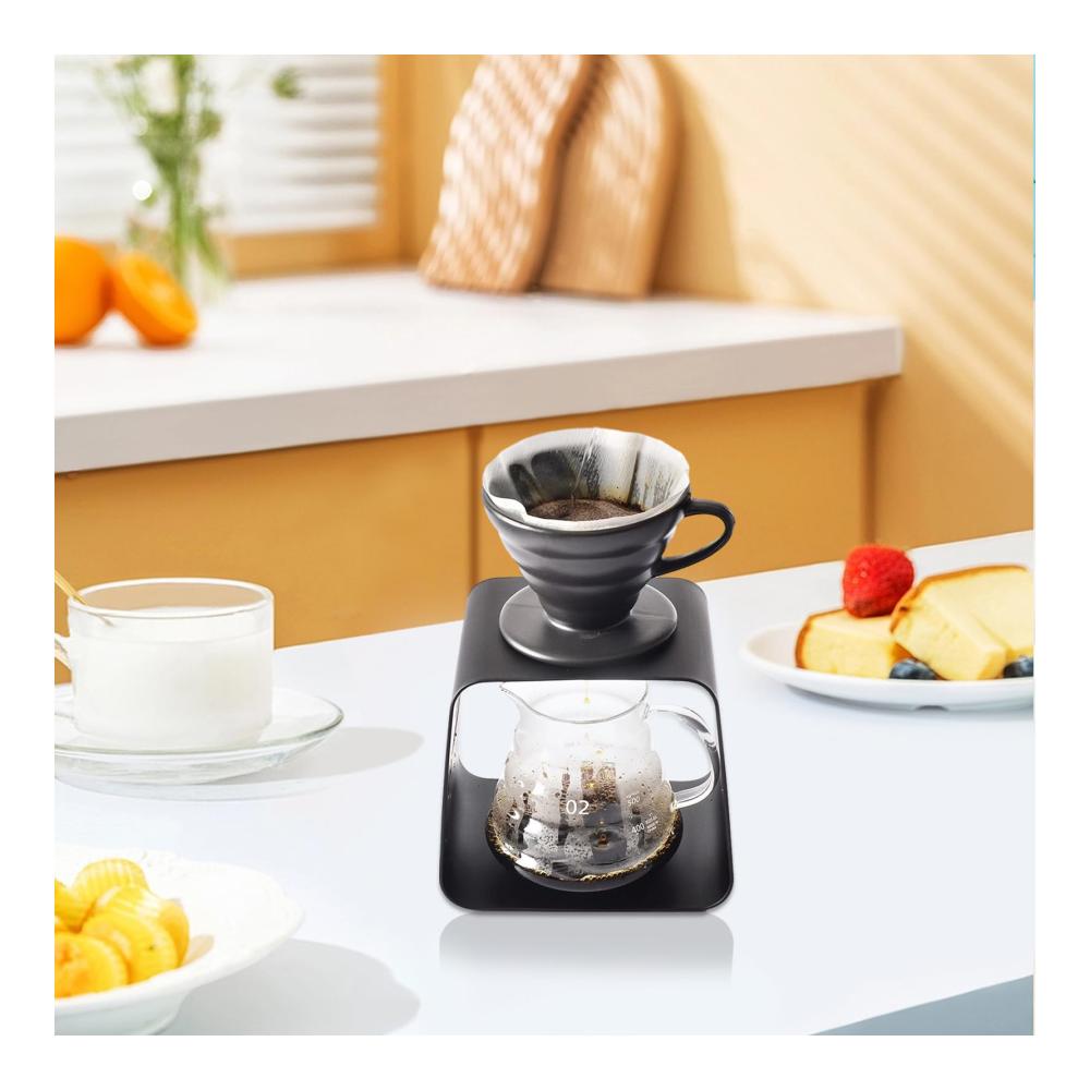 Mehrwegfilter Tragbarer Kaffeeständer für unterwegs - Stabiler Espresso-Tropfer aus Stahl | Kaffeezubehör mit rundem Loch für Outdoor-Aktivitäten