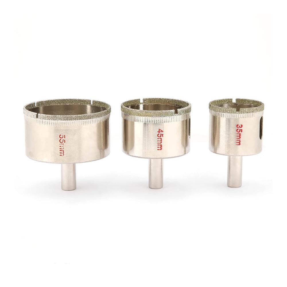 Präzises Tranchiermesser für müheloses Schneiden - Ideal für Porzellan Marmor Glas Granit & Fliesen - Inklusive 35 mm 45 mm 55 mm Lochsägen-Bohrkrone für professionelle Präzision. Entdecken Sie die Perfektion beim Schneiden