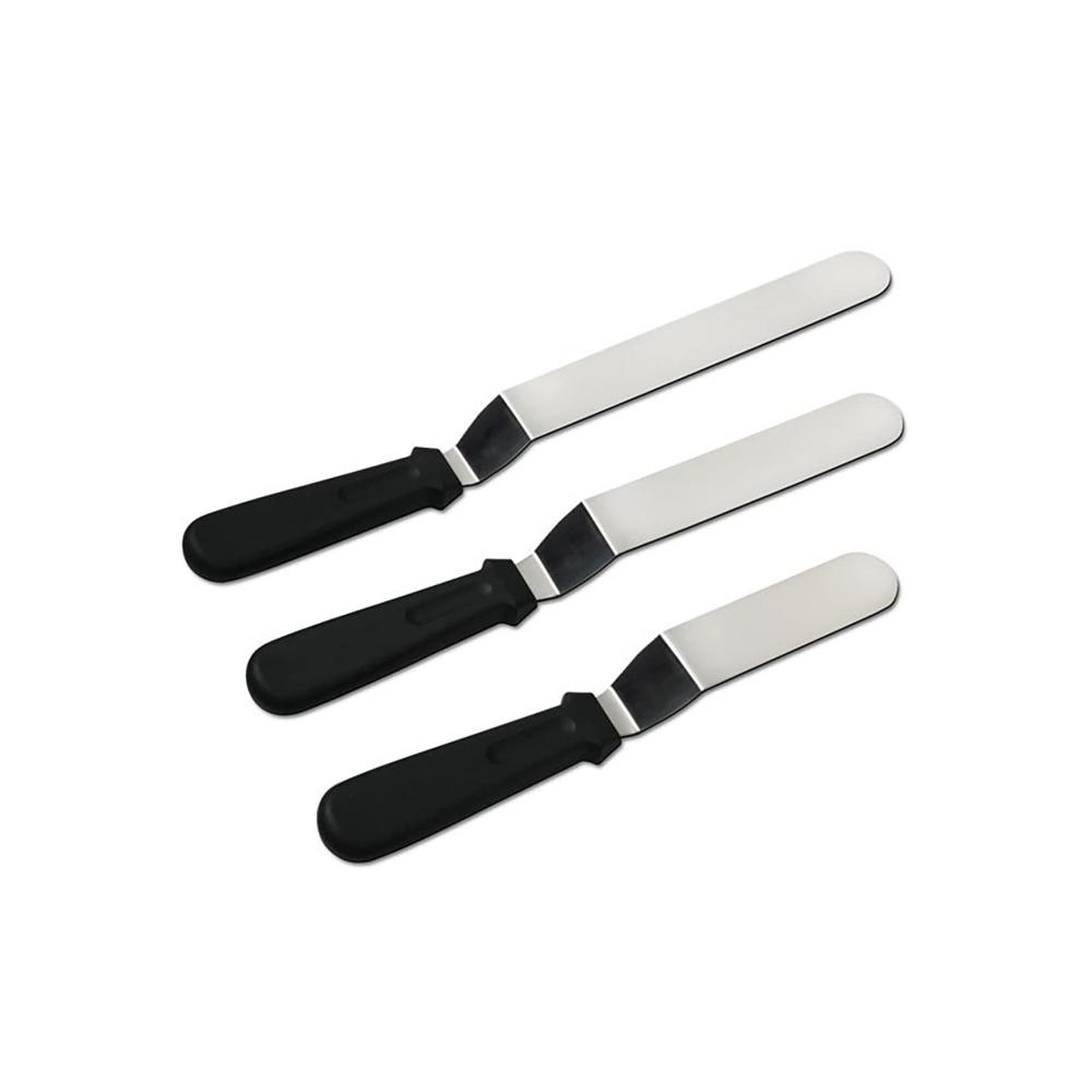 Professionelles Winkelpaletten-Set 3 hochwertige Tortenspachtel zum perfekten Einstreichen und Dekorieren - Ideales Kuchen- & Tortenmesser-Kit für Backliebhaber