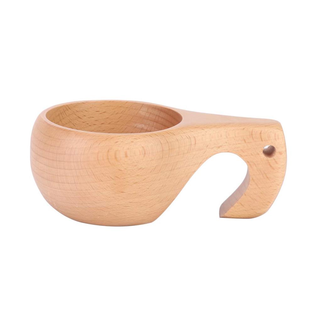 Einzigartiger Nordischer Holzbecher für Kaffee & Tee | Handgefertigter Trinkbecher mit Griff | Nachhaltiger Campingbecher für Outdoor-Abenteuer | Dekorative Tasse & Becher für Zuhause