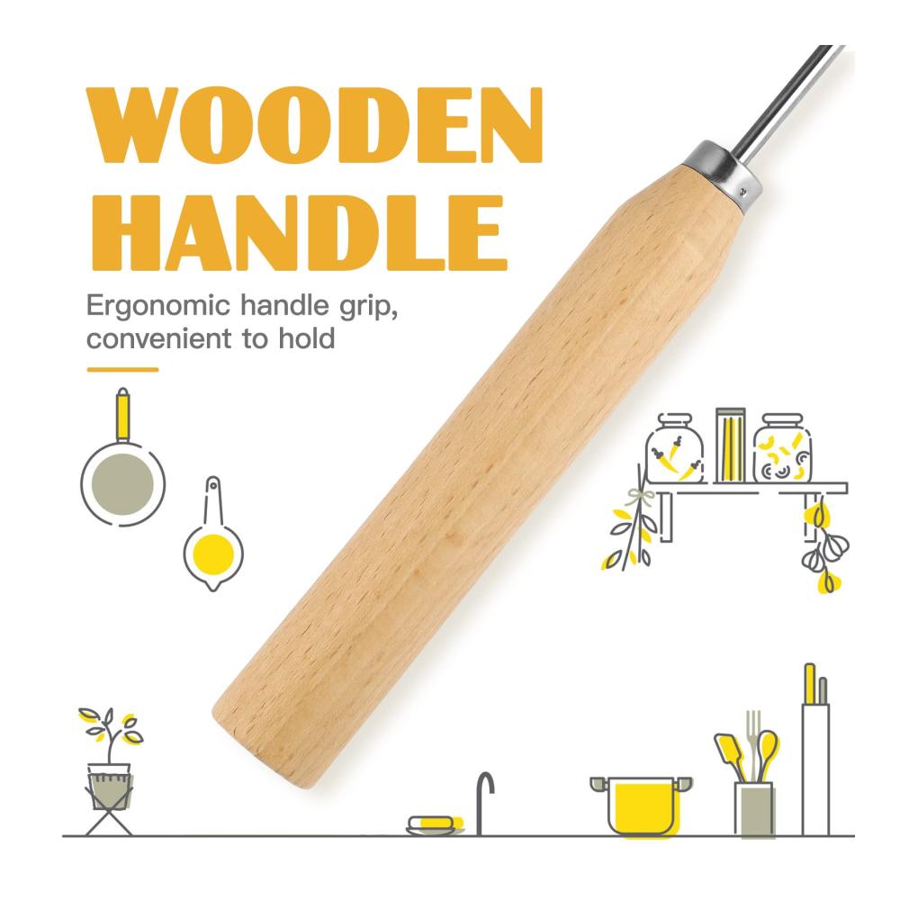 Entdecken Sie 1 Set Rosenküchleform mit Holzgriff - Traditionelle Teigform für köstliche Rosettenwaffeln und Kekse - Perfekte Ausstechformen für Ihre Waffelbäckerei