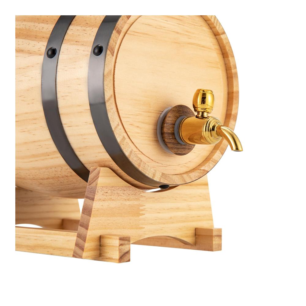 Entdecken Sie das Ultimative Cocktail-Sets 3L Weinfass & 0.8 Gal Holz Whiskey Fass mit Ständer Spund und Zapfhahn. Perfekte Cocktail Maker Maschine für die Reifung von Whiskey Cocktails Tequila Bier und Wein. Ideale Geschenke für Papa
