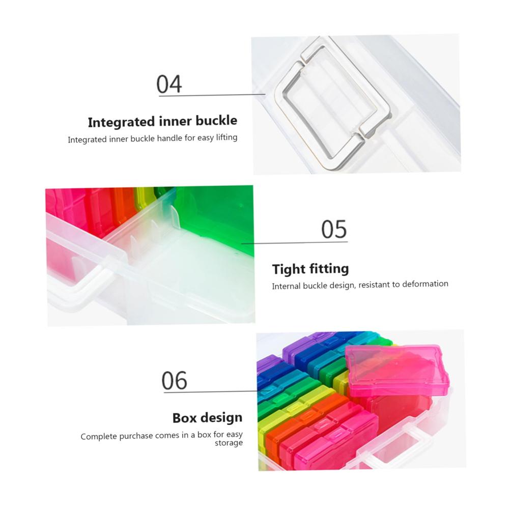 Scrapbooking Deluxe Mehrfarbige Fotospeicherboxen 4x6-Zoll - Organisieren Sie Ihre Bastelarbeiten und schützen Sie Fotos vor UV-Licht und Staubverschütt