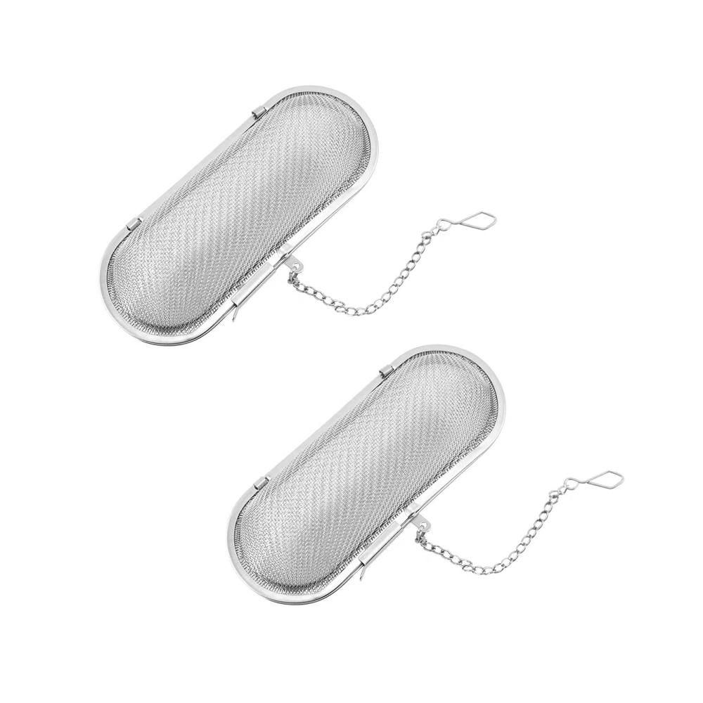 Edelstahl Teefilter 2er Set - Praktisches Teesieb & Gewürzfilter - Teekugel mit Kette - Hochwertiges Sieb für losen Tee Kräuter & Gewürze - Rostfrei & Langlebig - Tee Zubehör von hoher Qualität