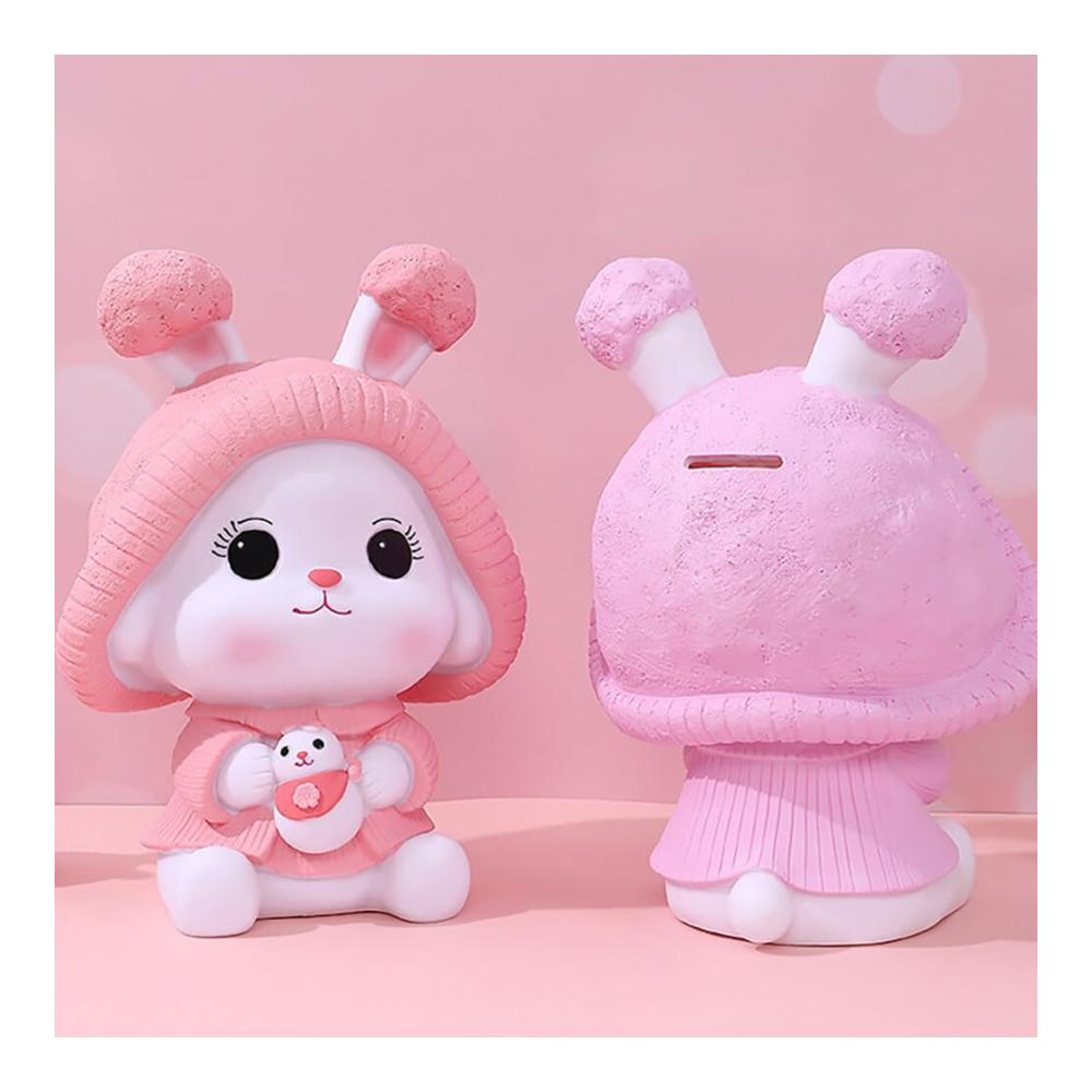 Große Kawaii Hase Spardose für Kinderzimmer Dekoration | Niedliche Sturzfeste Sparbüchse | Plastik Piggy Bank | Geburtstagsgeschenk für Jungen und Mädchen