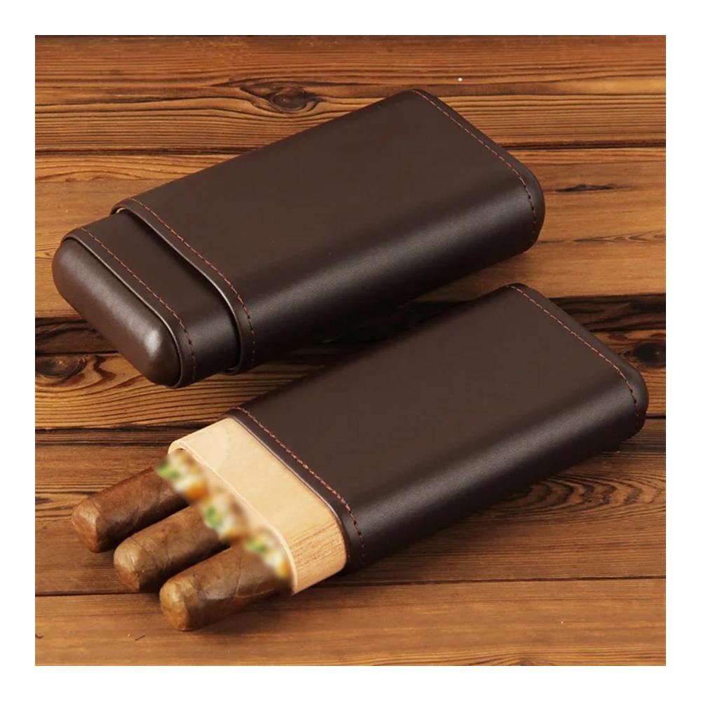 Hochwertiger Zigarren Humidor Tragbarer Zedernholz Zigarrenhalter mit Trennwand für zuhause Geschäft & Reisen – Stilvolle Aufbewahrungsbox für Aficionados – Einheitsgröße Ein