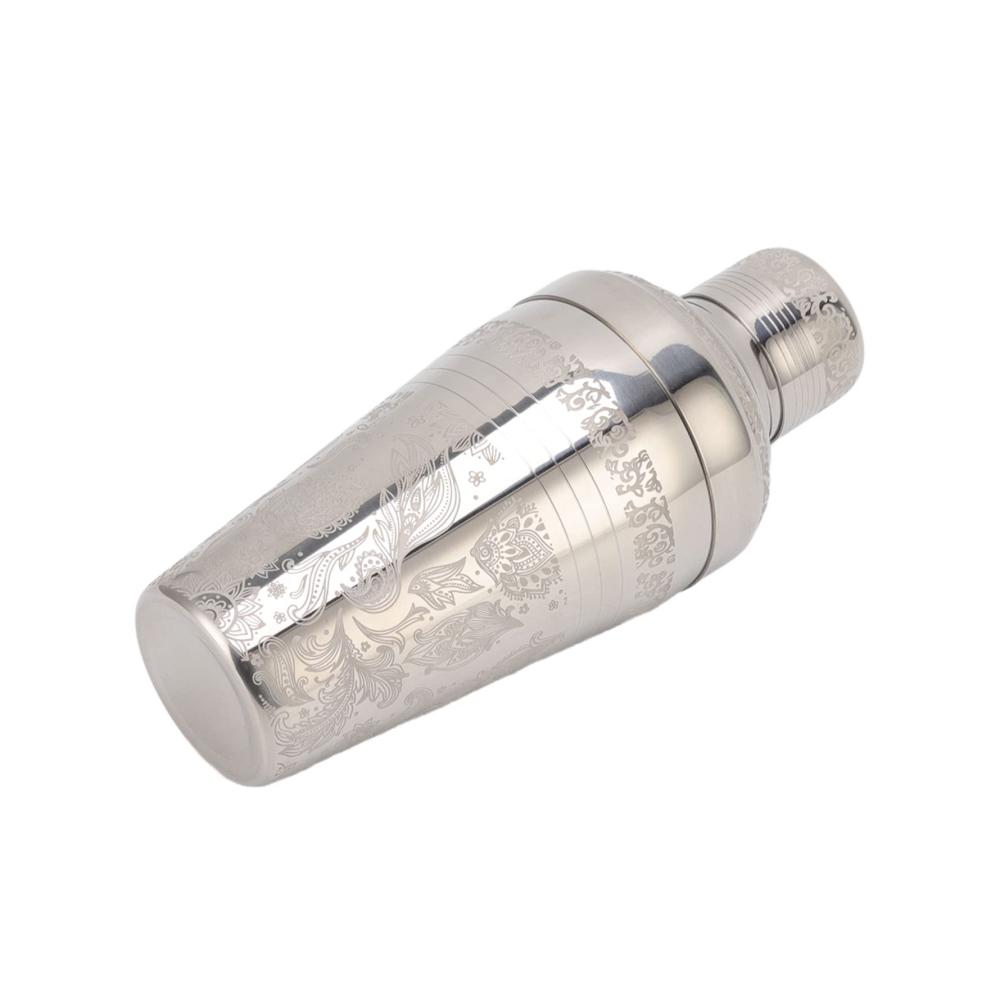 Edelstahl-Cocktailshaker mit Sieb - Barkeeper Martini-Shaker für professionelle Getränke-Mixe - Hochglanzpoliertes Barzubehör im japanischen Stil - 750 ml Kapazität