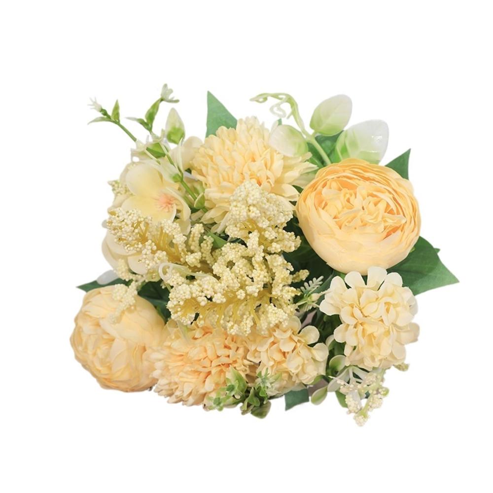 Exquisites Blumenarrangement Vintage Seidenrosenstrauß für stilvolle Hochzeitsdekoration – Künstliche Blumen in verschiedenen Farben für einen zeitlosen Charme (Farbe 5