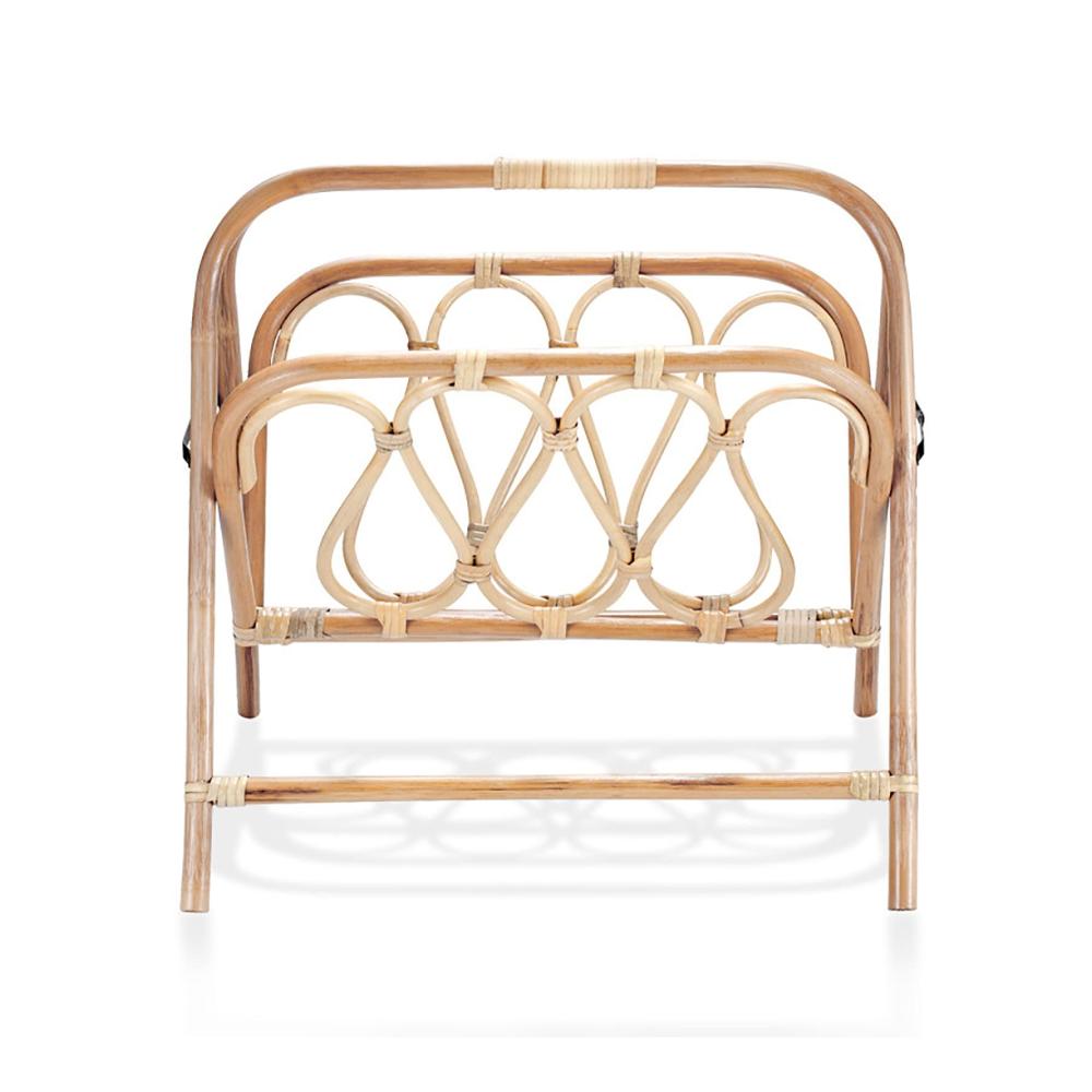 Zeitschriftenständer aus Rattan | Standregal für Zeitungen & Bücher | Klappbarer Organizer | Praktisches Bodenregal | Zeitungs- & Magazinhalter für Tisch | Platzsparende Aufbewahrung | Nachhaltiges Design |