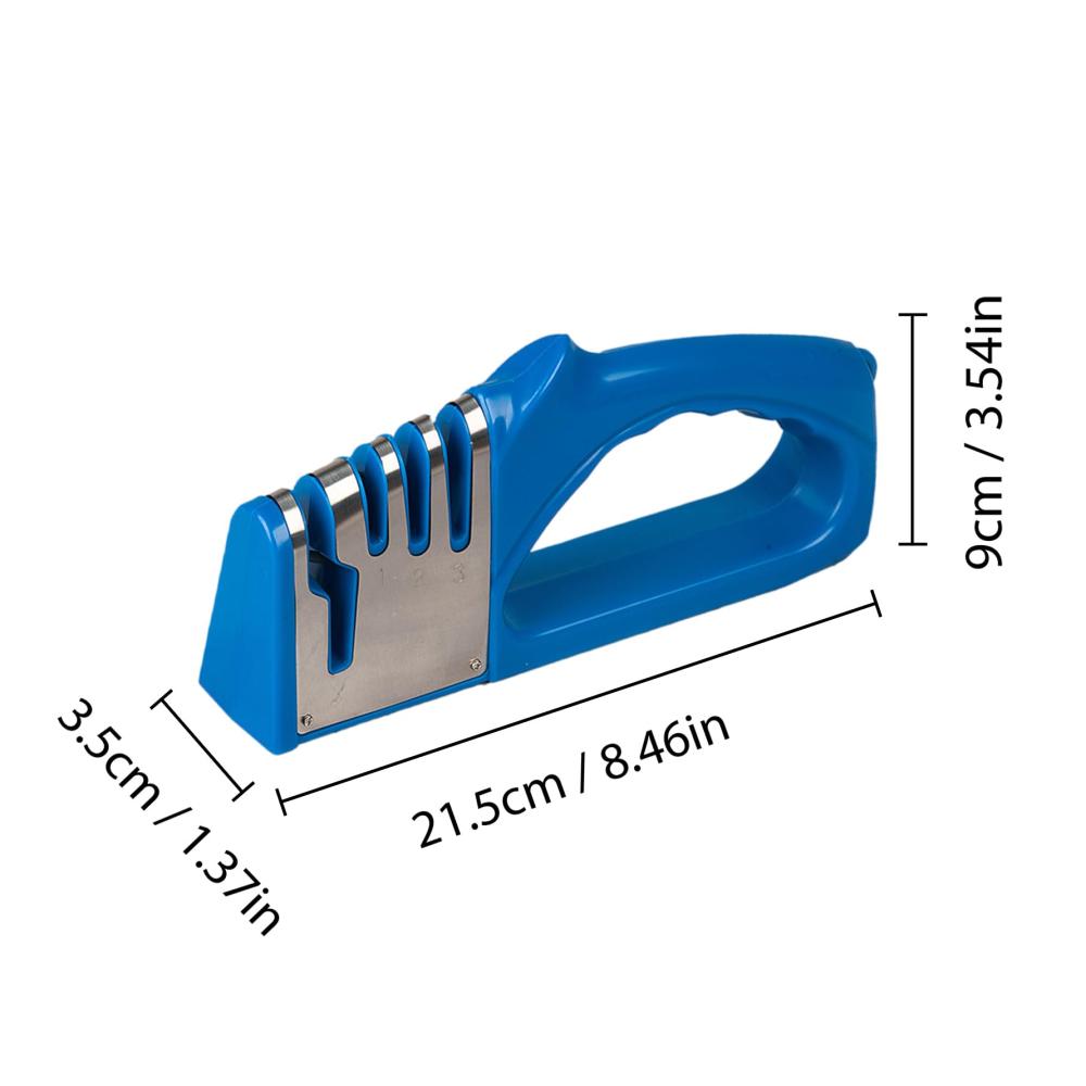 Chef Cutter Sharpener - 4-stufiger Manueller Messerschärfer mit Weichem Griff | Schnelles Schärfen und Polieren für Präzises Schneiden | Küchenschärfer zur Reparatur und Pflege