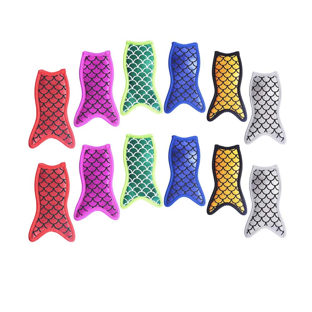 Entzückende Meerjungfrau Eisformen Halter aus Neopren | 12er Set für frostigen Spaß | Premium Qualität für leckere Eiscreme am Stiel | Kinderfreundlich und leicht zu reinigen