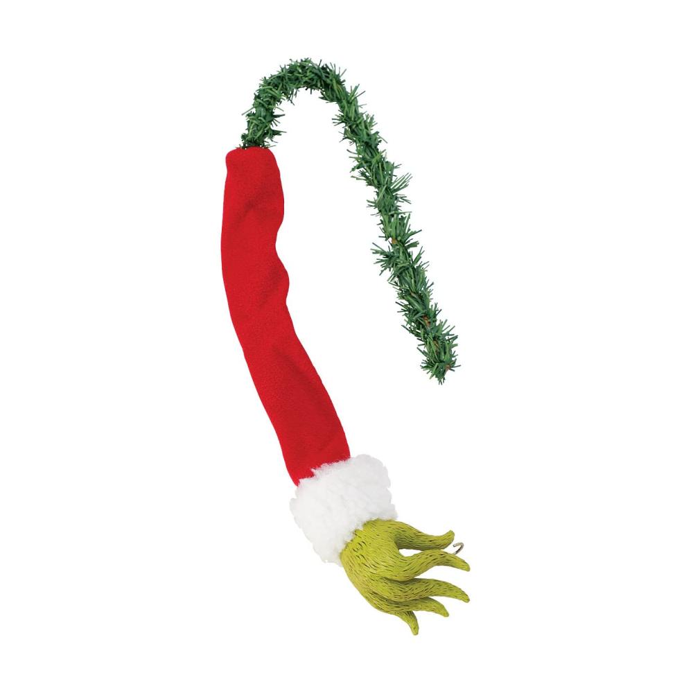 Verleihen Sie Ihrem Weihnachtsbaum mit Spitzen Grinch-Dekorationen einen einzigartigen Charme! Weiche grüne Grinch-Arme und -Kopf schmücken als Baumspitze - Liebevolles Plüschtier für festliche Freude. Perfekter Grinch-Weihnachtsbaum-Ornamenthalter und Topper