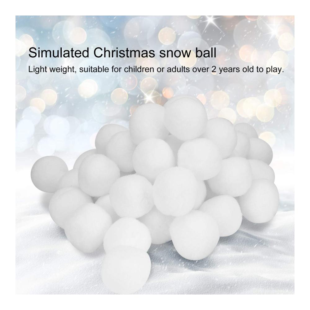 Premium Kunstschnee 50 weiße Schneebälle 7 cm groß - Perfekt für Weihnachtsdeko & Schneeballschlachten drinnen & draußen - Winterzauber für Ihr Zuhause