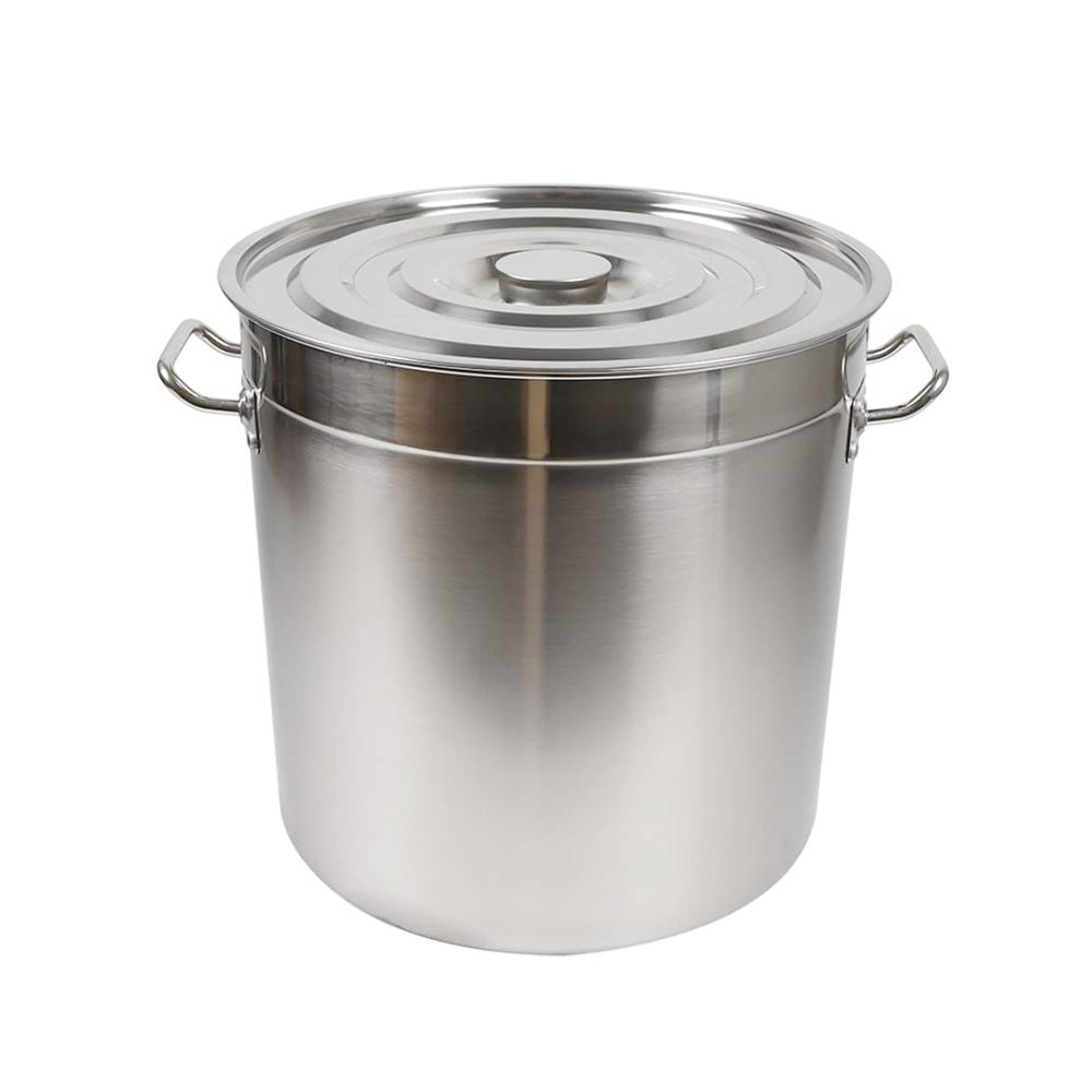 Hochwertiger 50L Suppentopf aus Edelstahl für Gastronomie & Großküchen | Ideal für Öl Suppen Saucen & Nudeln | Robuster Kochtopf 40 x 40 cm