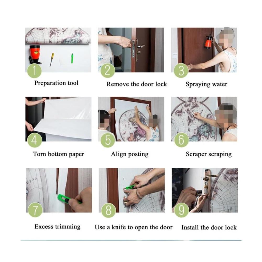 Erstaunliche Weiße Statue 3D Türaufkleber - DIY Selbstklebende Türtapete für Wohnzimmer und Schlafzimmer - Wasserdichtes PVC Türposter für beeindruckende Dekoration (77x200cm