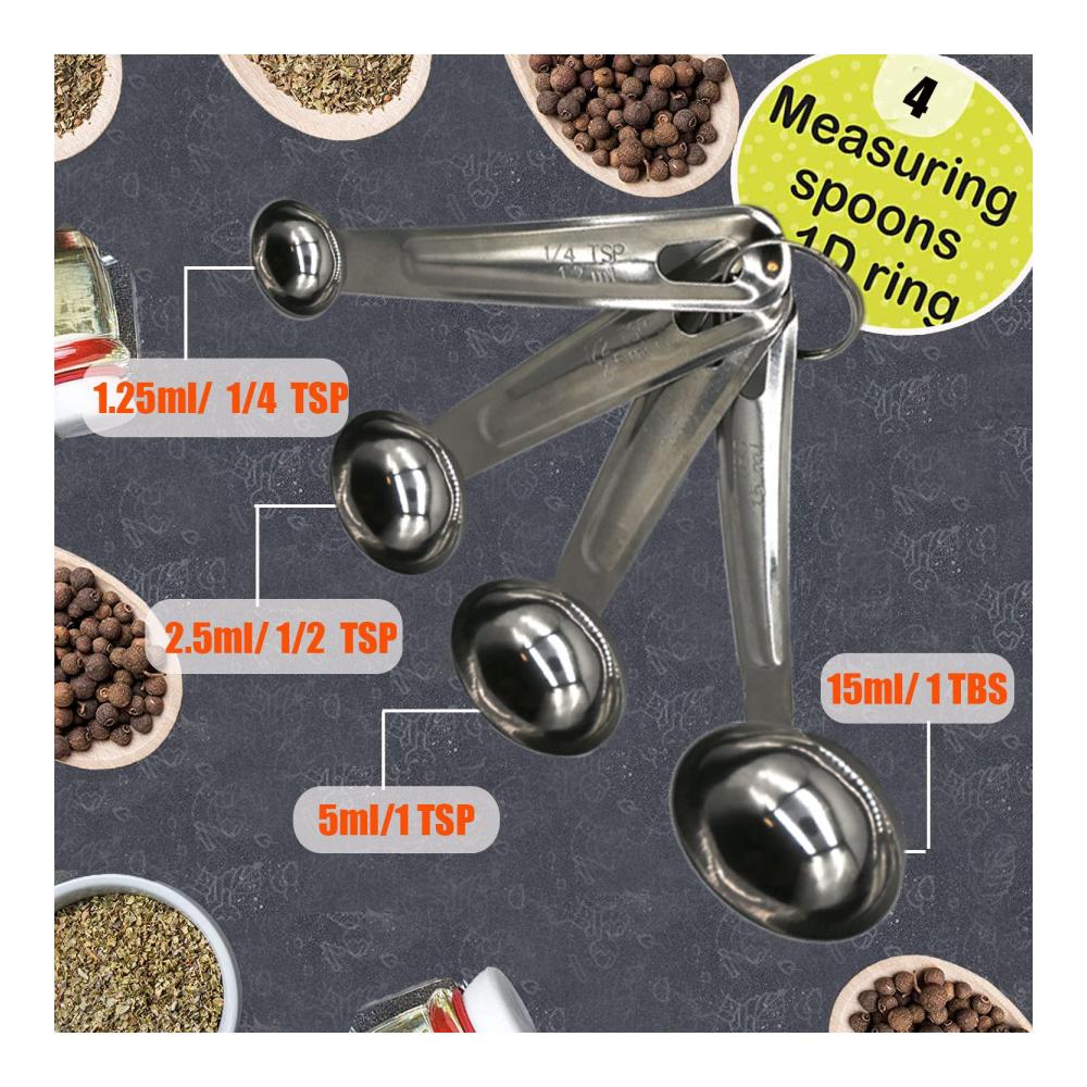 Professionelles Mehlsieb-Set aus Edelstahl 304 | Einhandsieb für feinstes Backen | Inklusive 4-teiligem Zubehör Mehllöffel und Teigschaber | Küchensieb für müheloses Bemehlen und Sieben