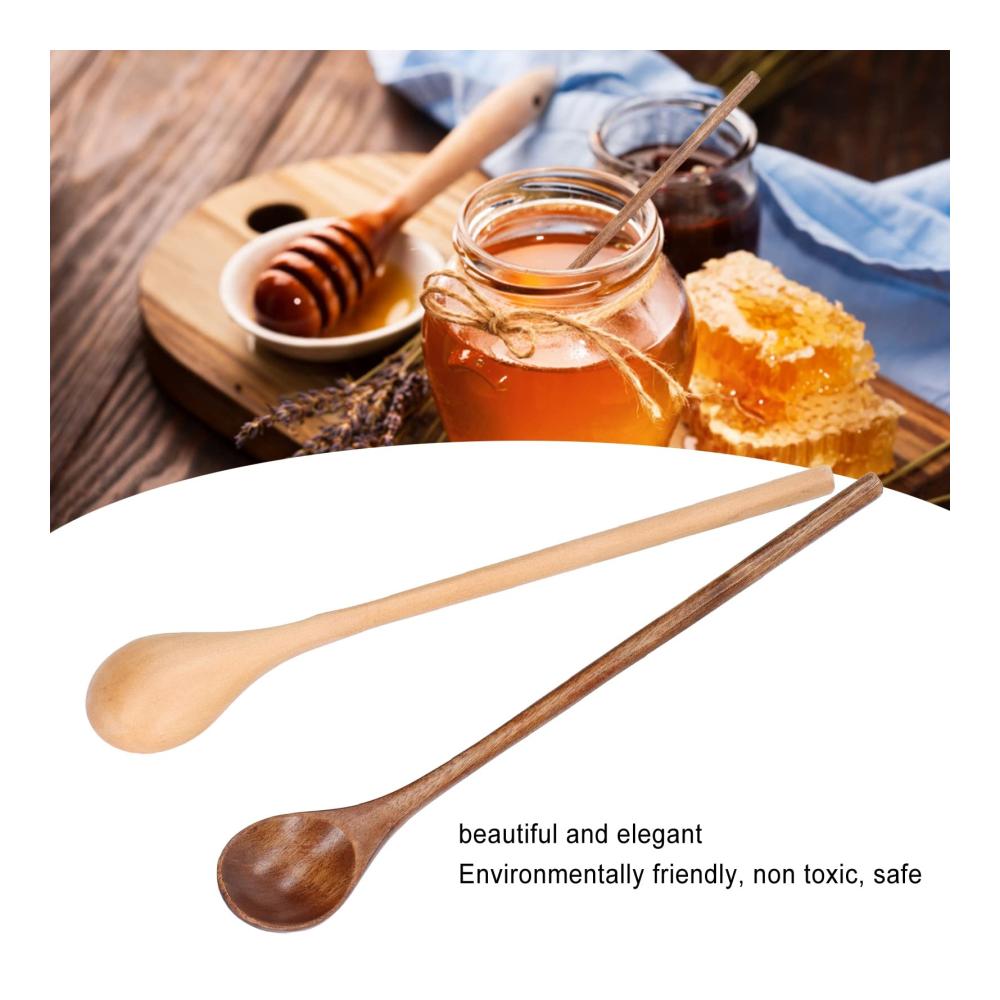 Entdecken Sie die Vielseitigkeit mit unserem 8-teiligen Kochlöffel-Set aus Buchenholz | Sichere Servierlöffel mit bequemen Griffen | Ideale Holzküchenutensilien für heiße und kalte Gerichte