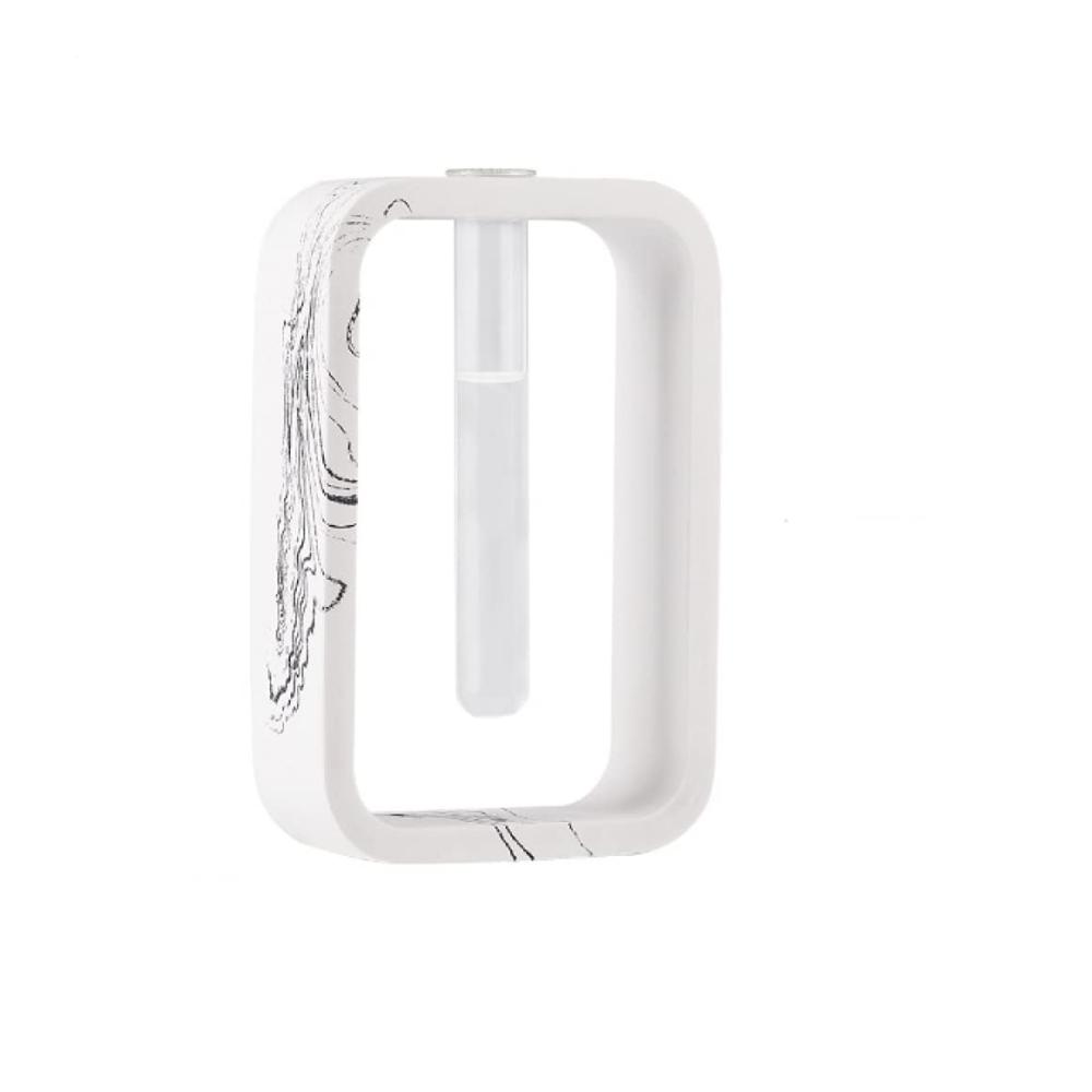 Dekorative Runde Marmorierte Vase für Zuhause | Elegante Glasvase für Blumenarrangements | Modernes Zementdesign | Ideal für Hydroponik und als Ornament | Einzelv