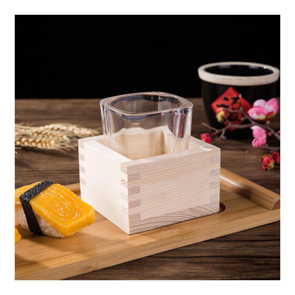 Hochwertige Eisschalen aus edlem Hinoki-Holz – 4er-Set stilvoll & funktional – Perfekt für Sake und Desserts – Leicht zu reinigen & pflegen