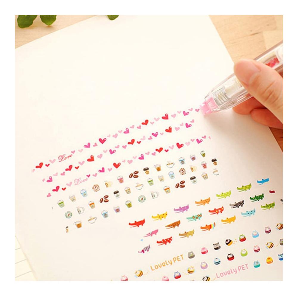 Entdecken Sie die Vielfalt mit unseren hochwertigen Klebebändern – 6er Set Lace Deko Tape Pens für DIY-Projekte kreative Cartoon- und Kawaii-Muster perfekt für Scrapbooking Tagebuchdekoration und Schulbedarf. Bringen Sie mit unseren neuartigen Stickern Frische in Ihre Bastelarbeiten
