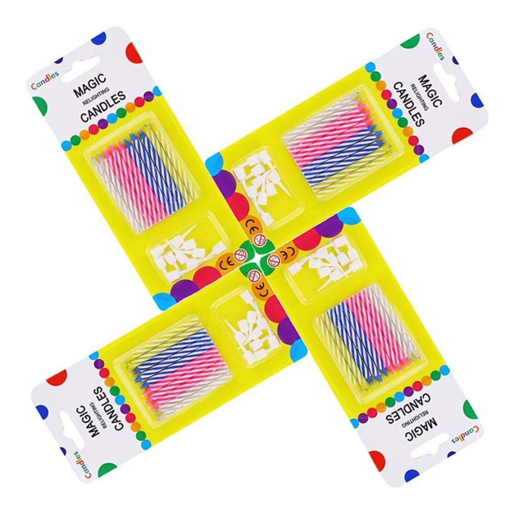Erlebe den Zauber Magic Relight Geburtstagskerzen - 40er Set Kuchenkerzen für lustige Streiche und festliche Dekorationen. Ideal für Geburtstage Partys Weihnachten und Feiern. Überrasche deine Gäste mit diesem Trickkerzen-Pr