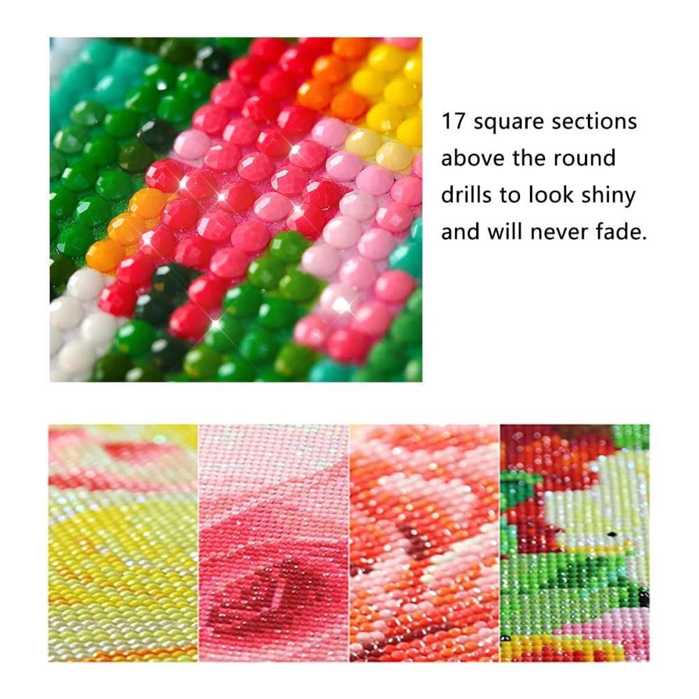 Diamond Painting Sets Kaffeetasse & Untertasse Briefe Nach Anzahl Kits - 5D Diamant Malerei mit Vollbohrer-Diamanten für Wanddekoration - 30x40 cm - 4er-Pack