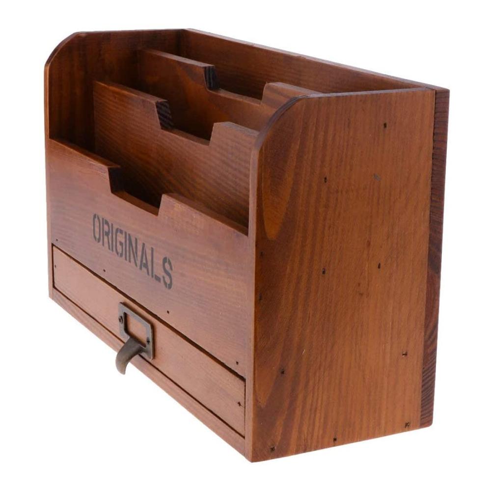 Hochwertige Vintage-Holz Buchstützen fürs Kinderzimmer | Dekorative Hängeboxen zur stilvollen Aufbewahrung von Büchern | Ideales Wanddekor für ein charmantes Ambiente | Praktisches Büroregal für Ordnung und Stil