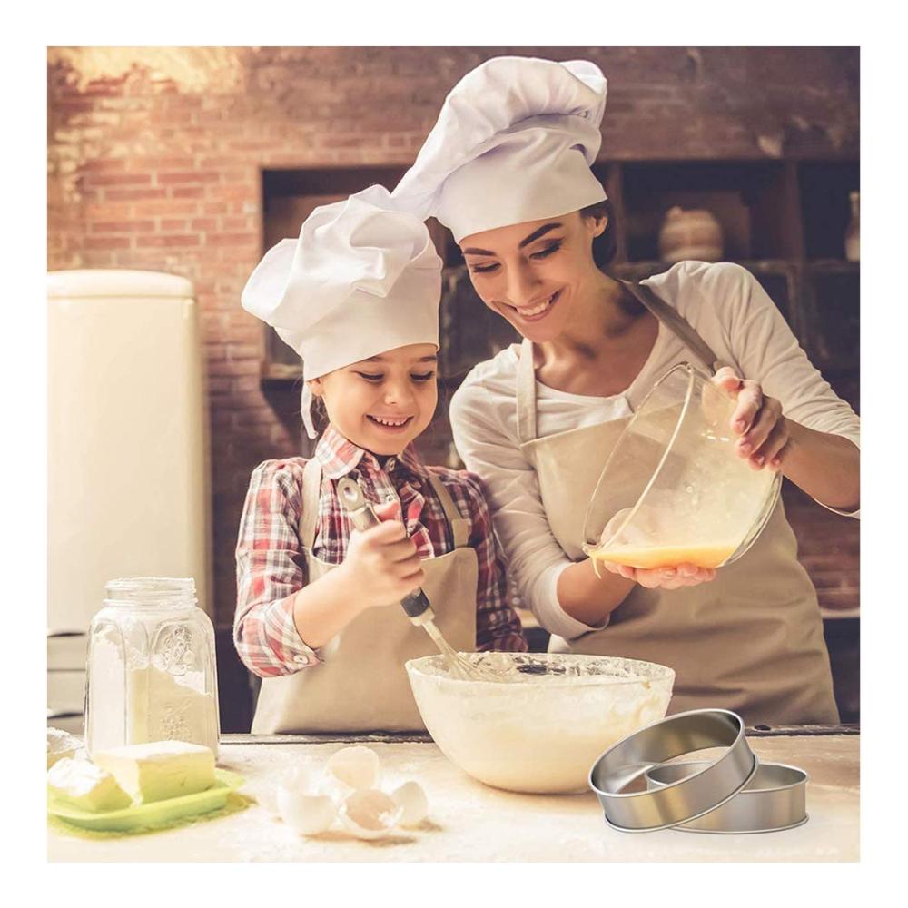 Professionelles 6-teiliges Kuchenringe & -rahmen Set - Backringe für Perfekte Crumpets Muffins & mehr - Hochwertige Backformen für Kreative Kreationen in der Küche - Ideal zum Wildern von Eiern und für Mousse