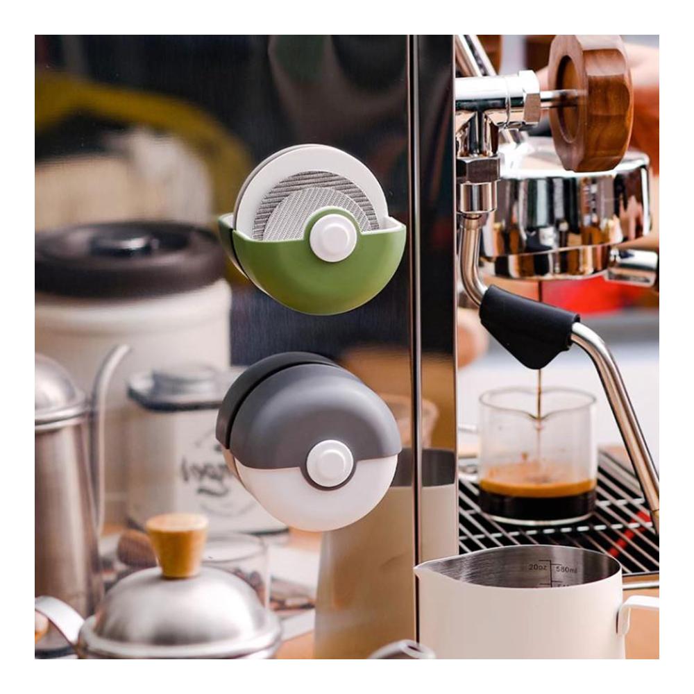 Kaffeefilterbox mit Deckel für Wandmontage - Praktischer Einwegfilter-Aufbewahrungsbehälter - Halter für 51 mm/54 mm/58 mm Kaffeefilter - Organizer für Kaffeefilterpapier - Espresso Zubehör