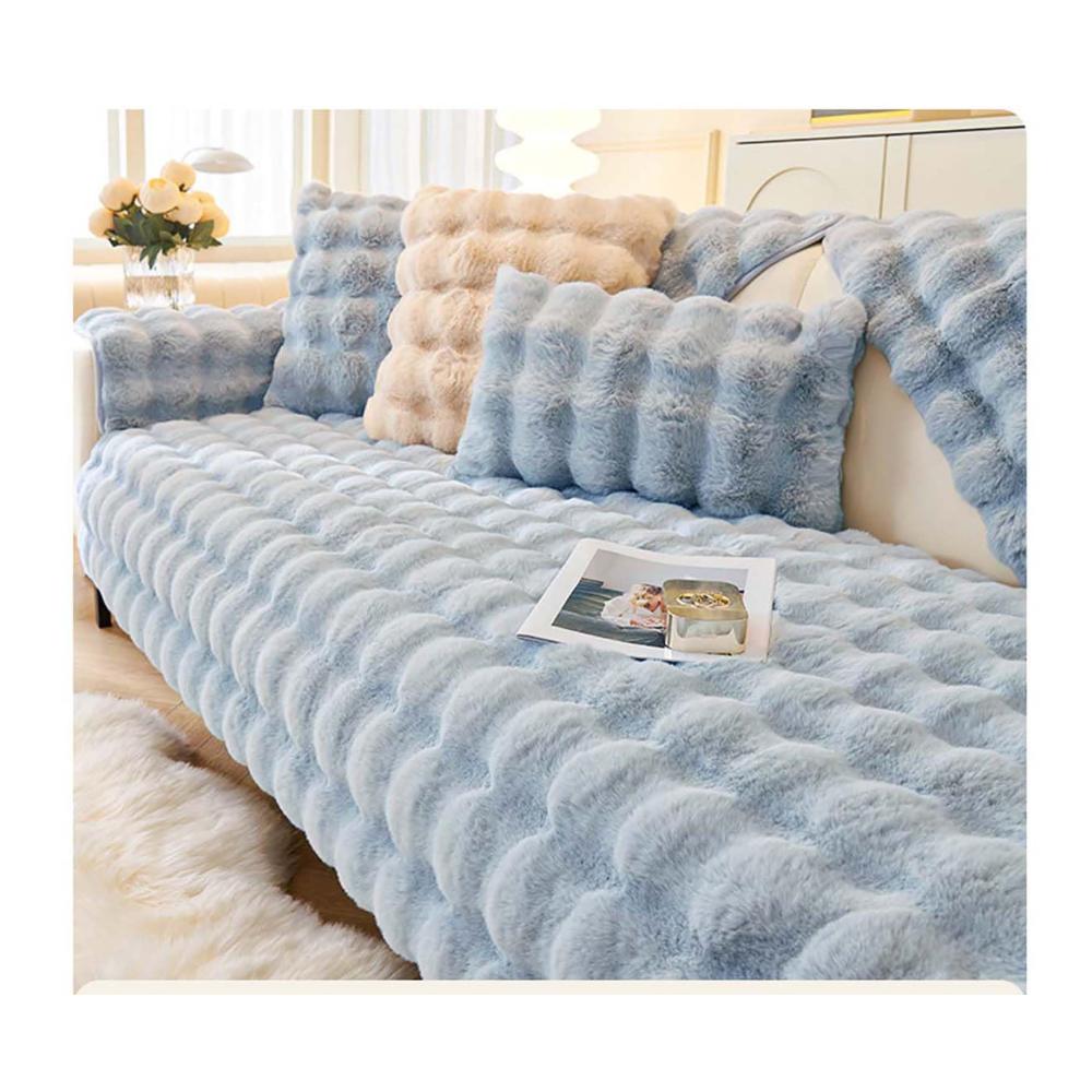 Entdecken Sie Luxus mit unseren Kaninchen Plüsch Sofaüberwürfen! Perfekter Schutz für 1/2/3/4-Sitzer L-Form Ecksofa U-Form. Rutschfest und ideal für Haustiere - Sofaschoner für Hund und Katze inklusive. Erleben Sie Komfort und Stil in Einem